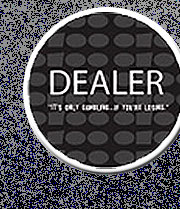 Black Dealer Button